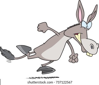 cartoon donkey running