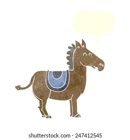 cartoon donkey with speech bubble