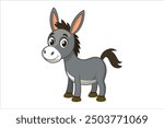 A cartoon Donkey vector illustrations 