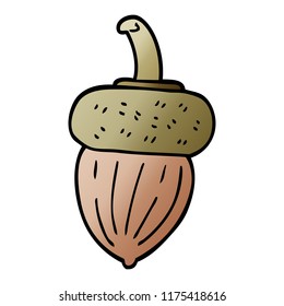cartoon doodle acorn