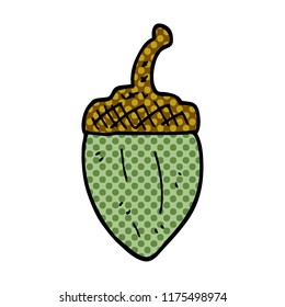 cartoon doodle acorn