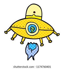garabato de dibujos animados alienígena