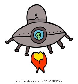 garabato de dibujos animados alienígena