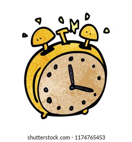 cartoon doodle alram clock