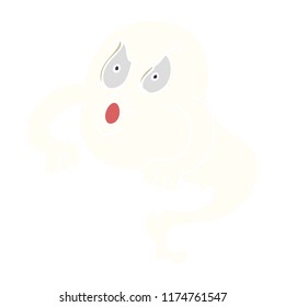 doodle de dibujos animados fantasma enojado