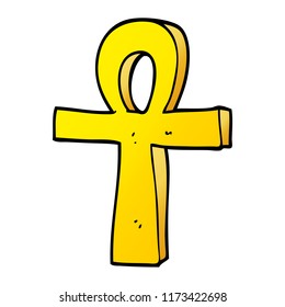cartoon doodle of an ankh