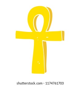 cartoon doodle of an ankh