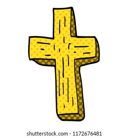 cartoon doodle anti vampire cross