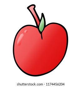 cartoon doodle of an apple
