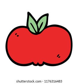 cartoon doodle apple