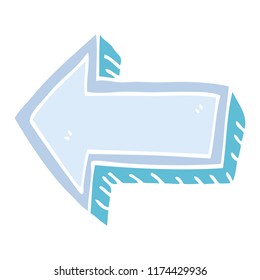 flecha del doodle de dibujos animados