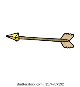 flecha del doodle de dibujos animados