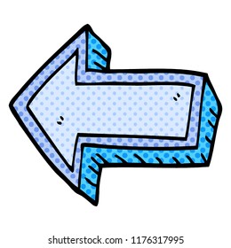 flecha del doodle de dibujos animados