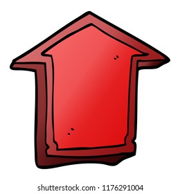 cartoon doodle arrow pointing up