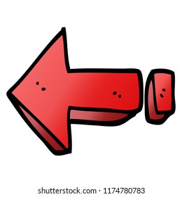 cartoon doodle arrow pointing direction