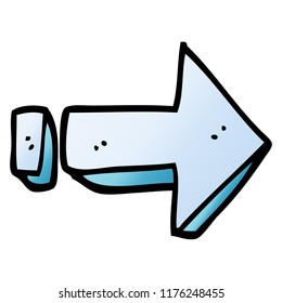 cartoon doodle arrow pointing direction