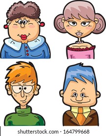 Cartoon doodle avatars 