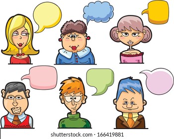 Cartoon doodle avatars 