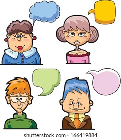 Cartoon doodle avatars 