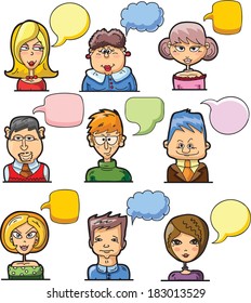 Cartoon doodle avatars 
