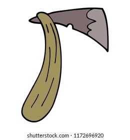 cartoon doodle of an axe