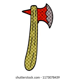 cartoon doodle axe