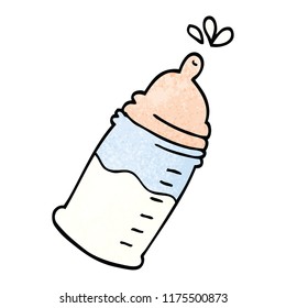 cartoon doodle baby bottle