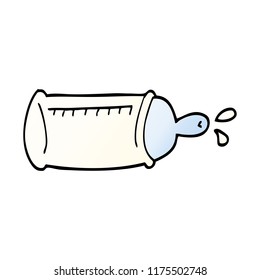 cartoon doodle baby bottle