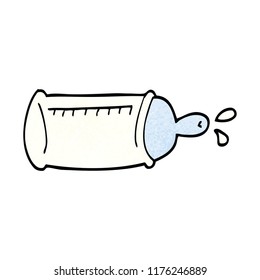 cartoon doodle baby bottle