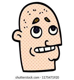 cartoon doodle bald man