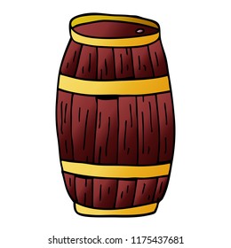 doodle de dibujos animados de un barril
