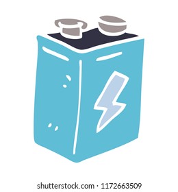 cartoon doodle battery