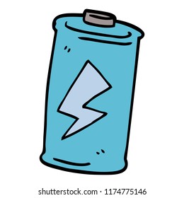 Cartoon-Doodle-Batterie