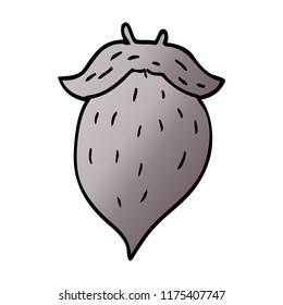 barba de doodle de dibujos animados