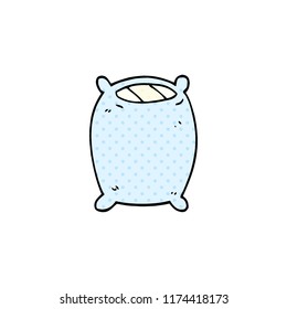cartoon doodle bedtime pillow
