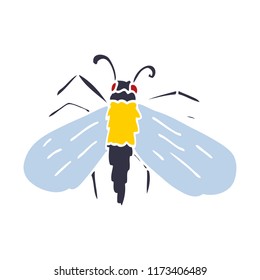 cartoon doodle bee