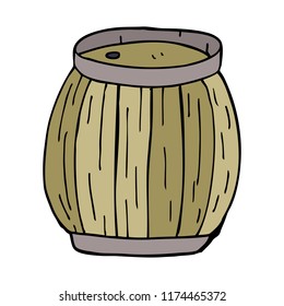cartoon doodle beer barrel