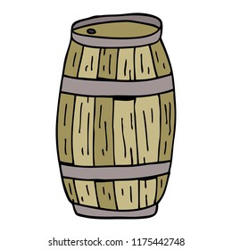 barril de cerveja de garatuja de desenho animado