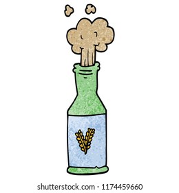 cartoon doodle beer and foam