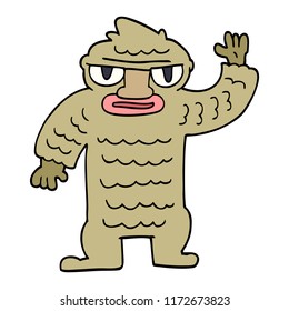 cartoon doodle big yeti