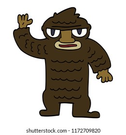 cartoon doodle big yeti