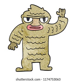 cartoon doodle big yeti