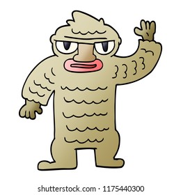 cartoon doodle big yeti