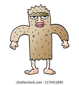 cartoon doodle bigfoot creature
