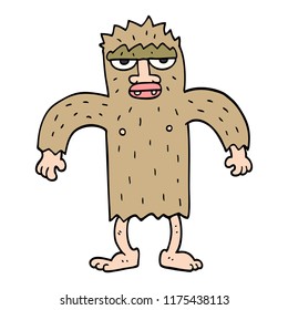 cartoon doodle bigfoot creature