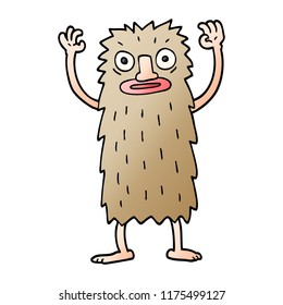 cartoon doodle bigfoot creature