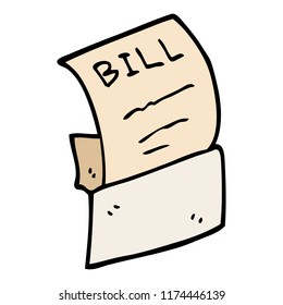 cartoon doodle bill in envelope