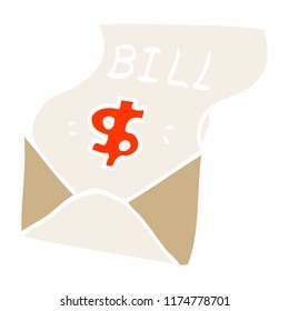 caricatura de doodle bill en el sobre
