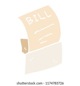 cartoon doodle bill in envelope