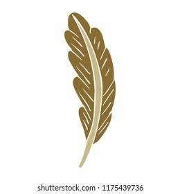 cartoon doodle bird feather